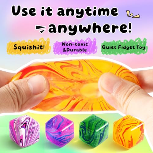 4-Pack Slow-Rising Squishy Stress Cubes