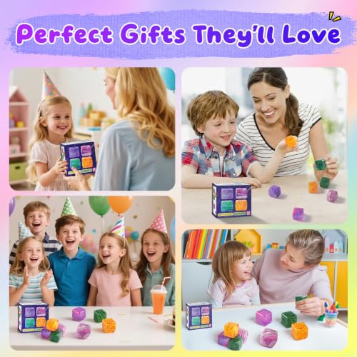 4-Pack Slow-Rising Squishy Stress Cubes