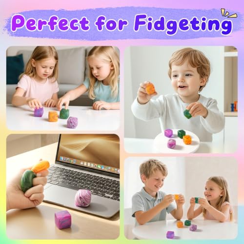 4-Pack Slow-Rising Squishy Stress Cubes