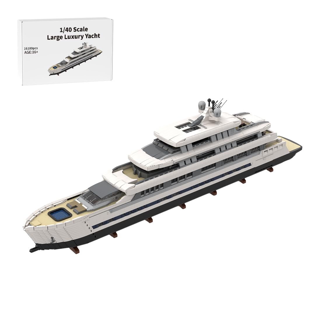 16,185-Piece Luxury Yacht Building Block Set