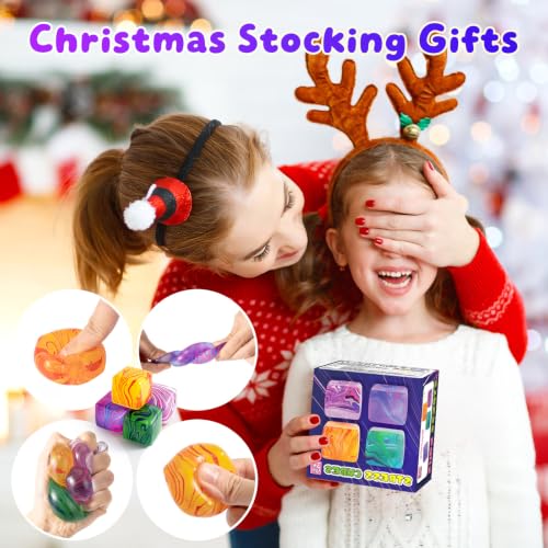 4-Pack Slow-Rising Squishy Stress Cubes