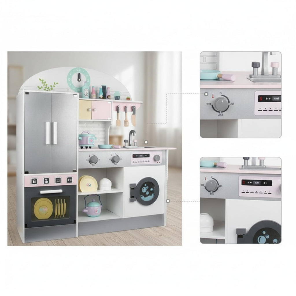 DuskHaven Wooden Pretend Play Kitchen