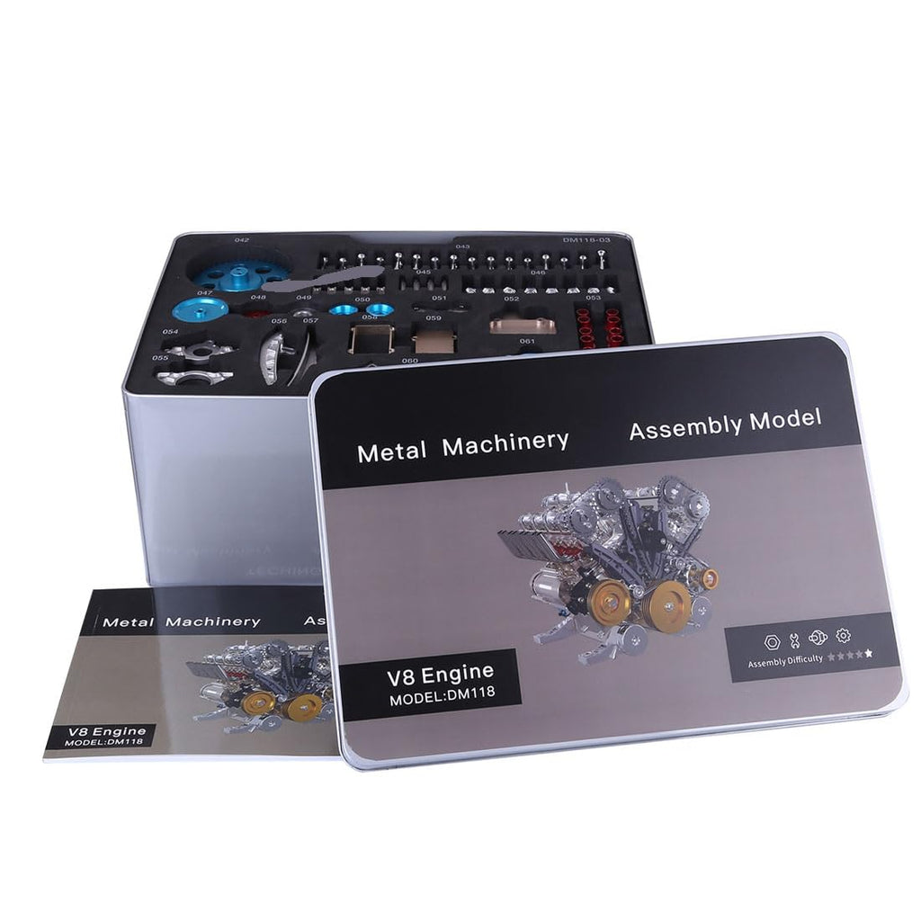 1:3 Motorized V8 Metal Engine Model Kit