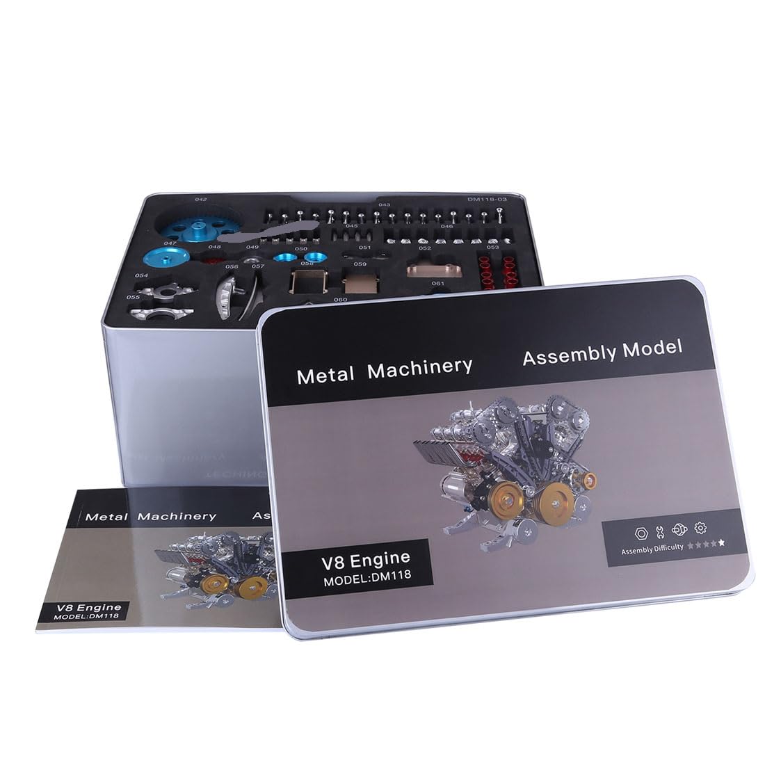 1:3 Motorized V8 Metal Engine Model Kit
