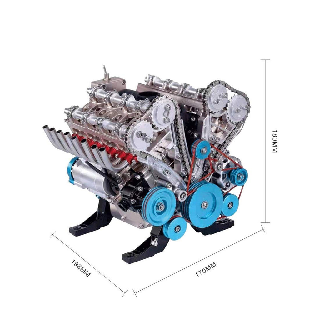 1:3 Motorized V8 Metal Engine Model Kit