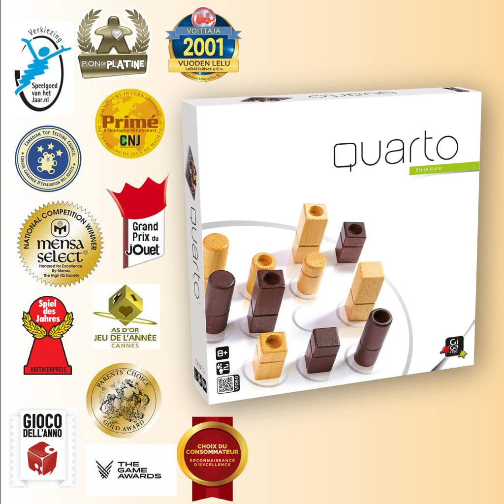 Quarto Classic Wooden Strategy Game