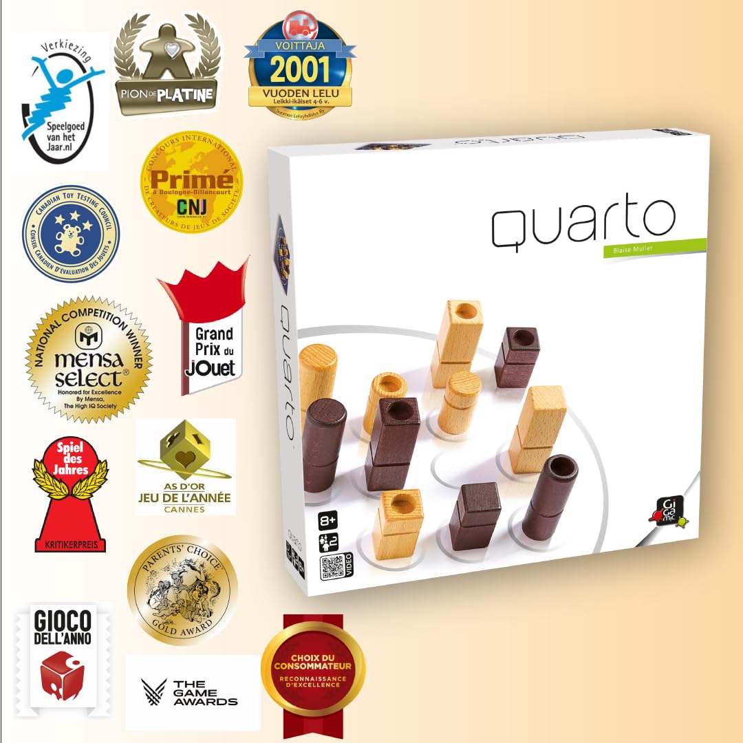 Quarto Classic Wooden Strategy Game