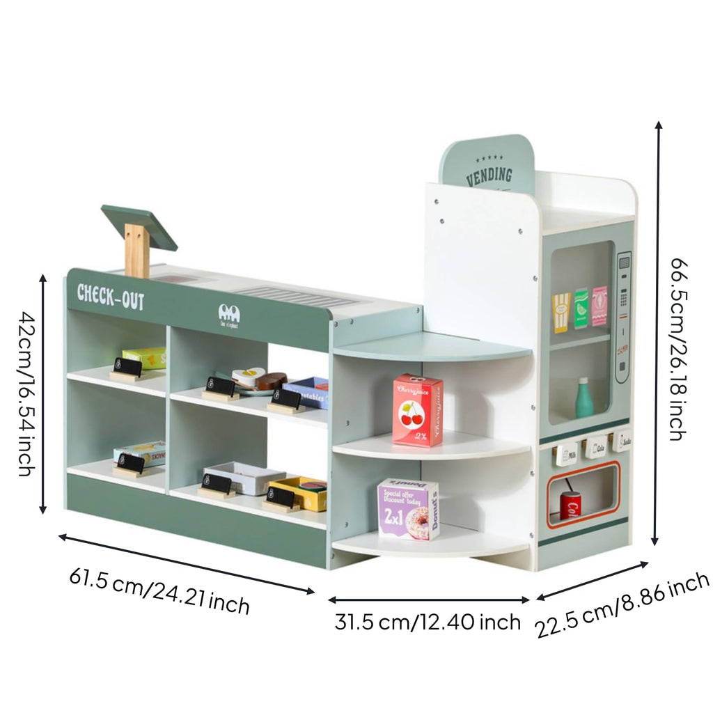 DuskHaven Wooden Cashier Checkout Playset