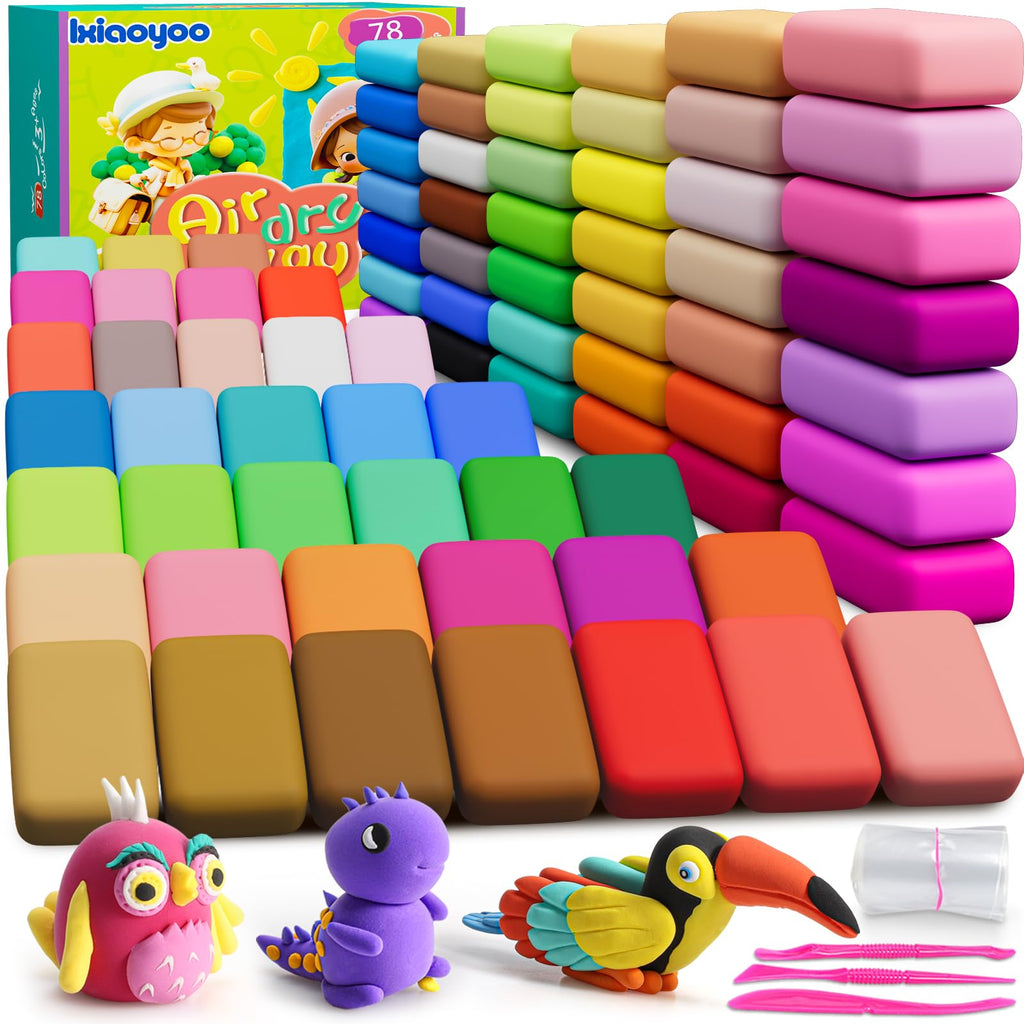 Ixiaoyoo 92-Pack Air-Dry Clay Kit