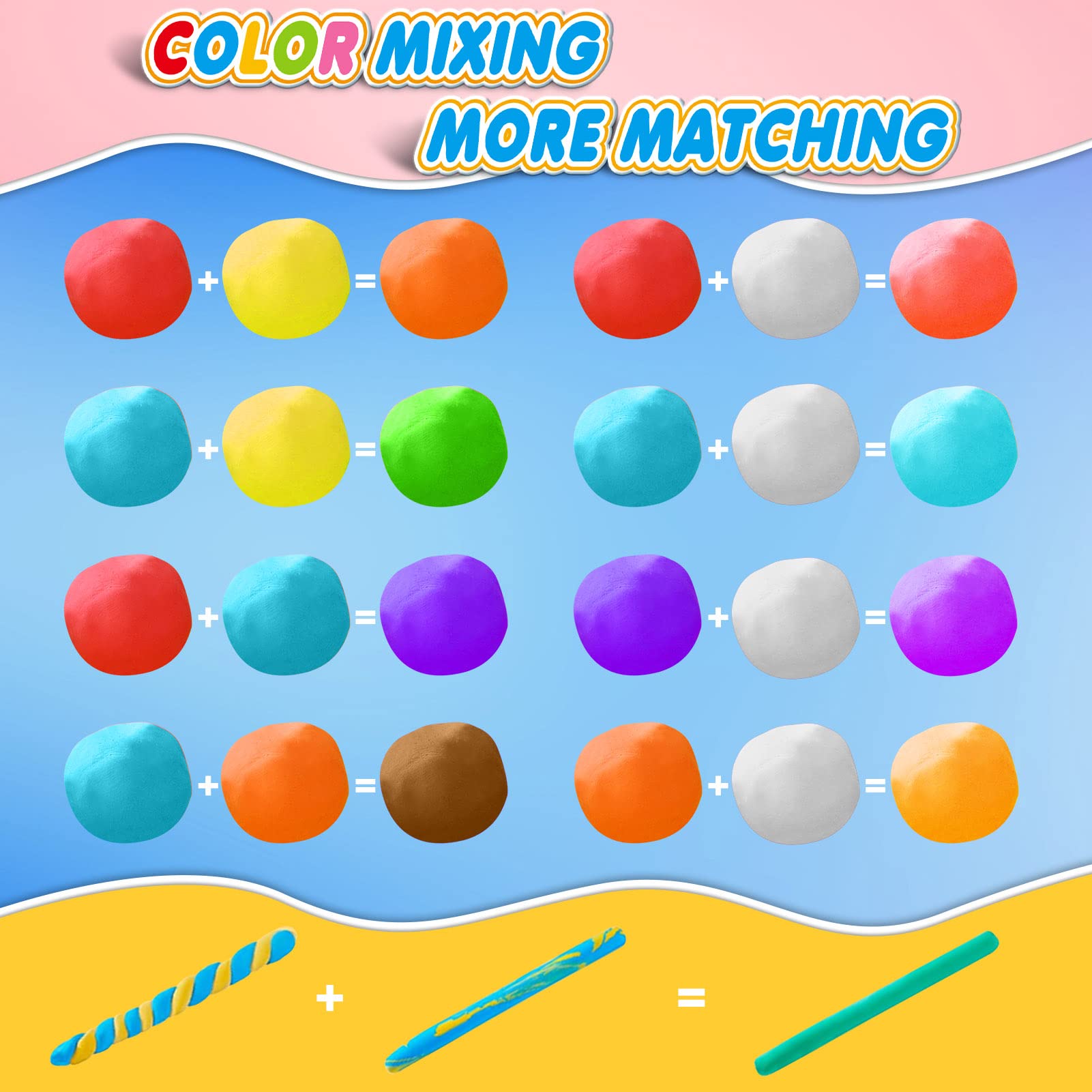 96-Color Air-Dry Modeling Clay Set