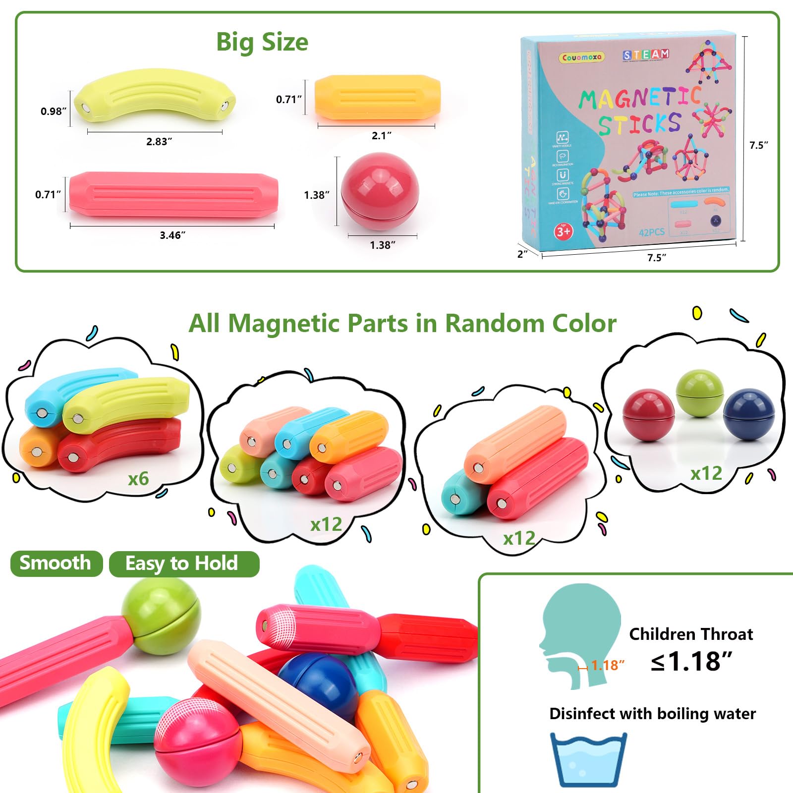 132-Piece Magnetic Building Block Set