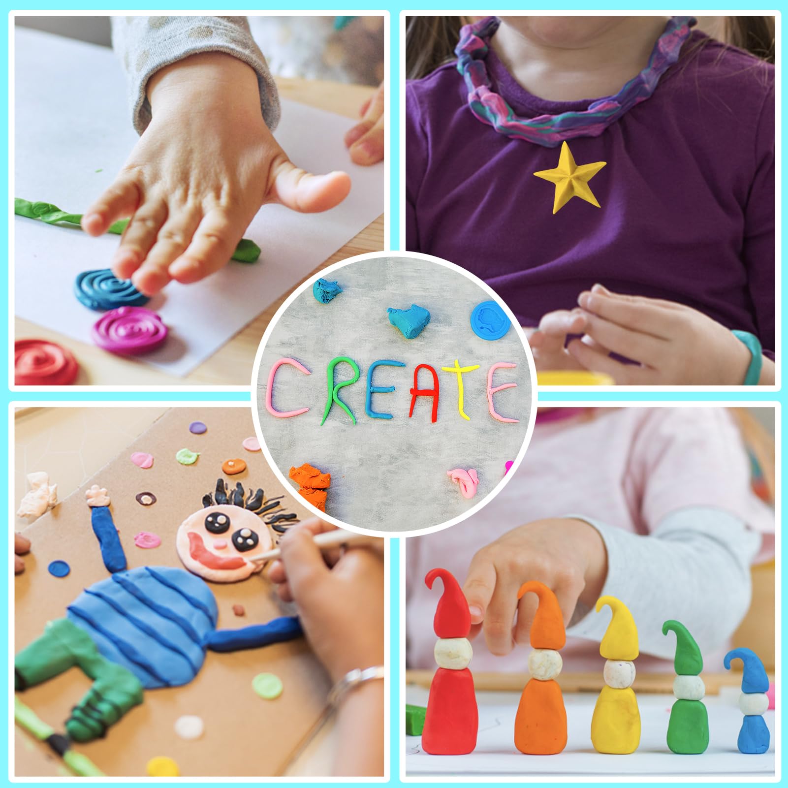 56-Color Air-Dry Modeling Clay Kit