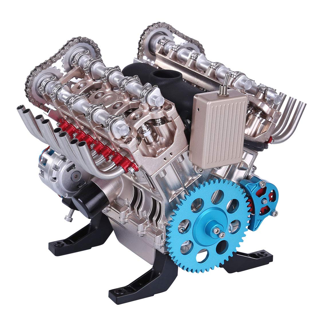 1:3 Motorized V8 Metal Engine Model Kit