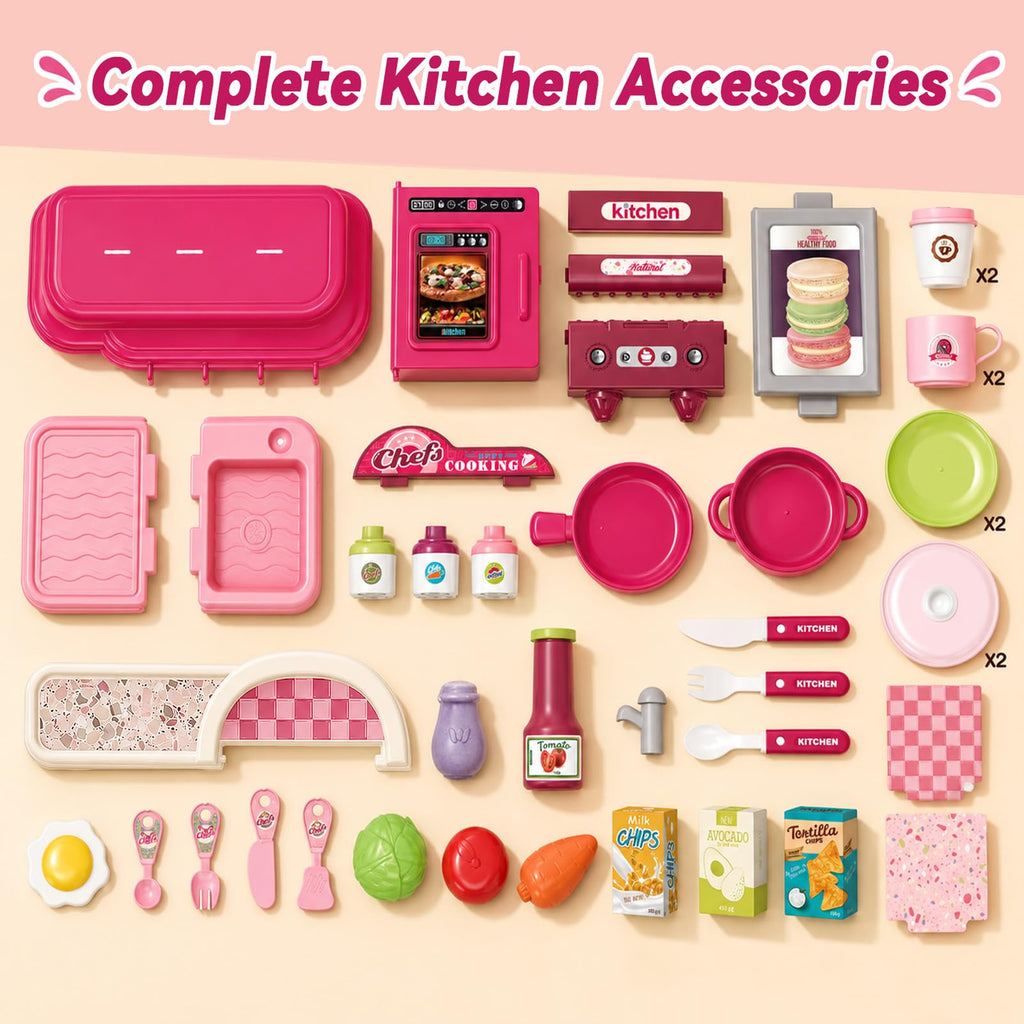 Golray 3-in-1 Portable Suitcase Play Kitchen