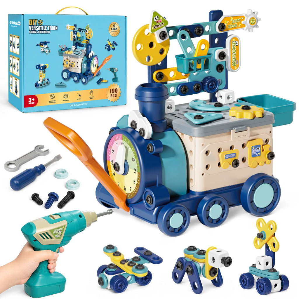 DIY Train Building Toy Set