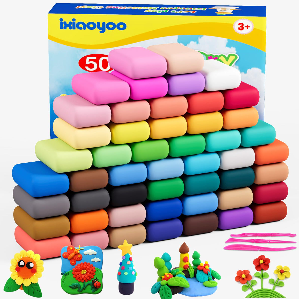 Ixiaoyoo 92-Pack Air-Dry Clay Kit