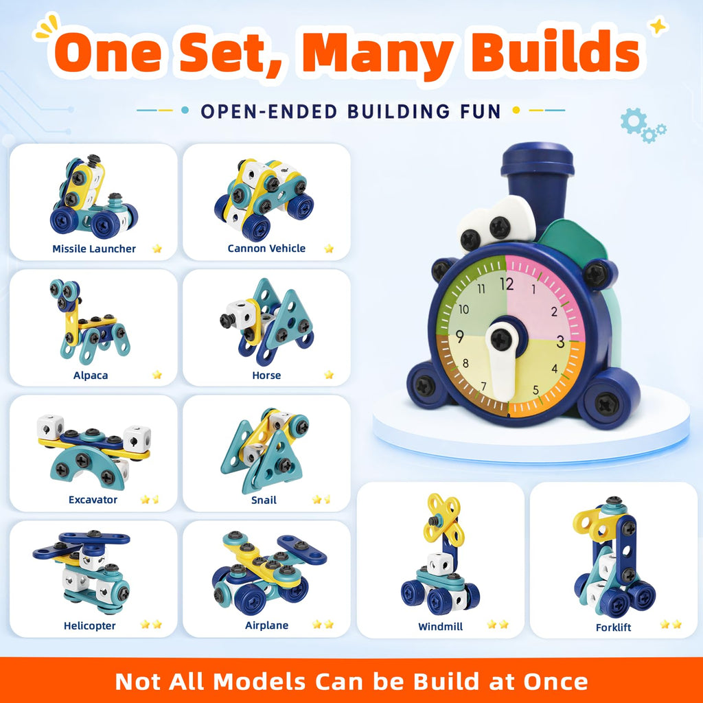 DIY Train Building Toy Set