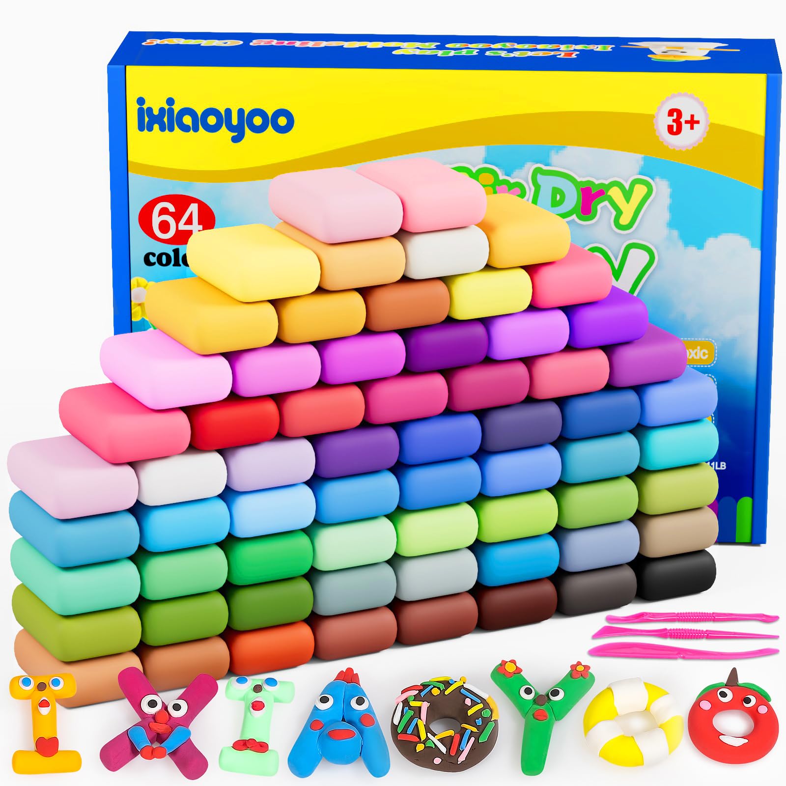 Ixiaoyoo 92-Pack Air-Dry Clay Kit