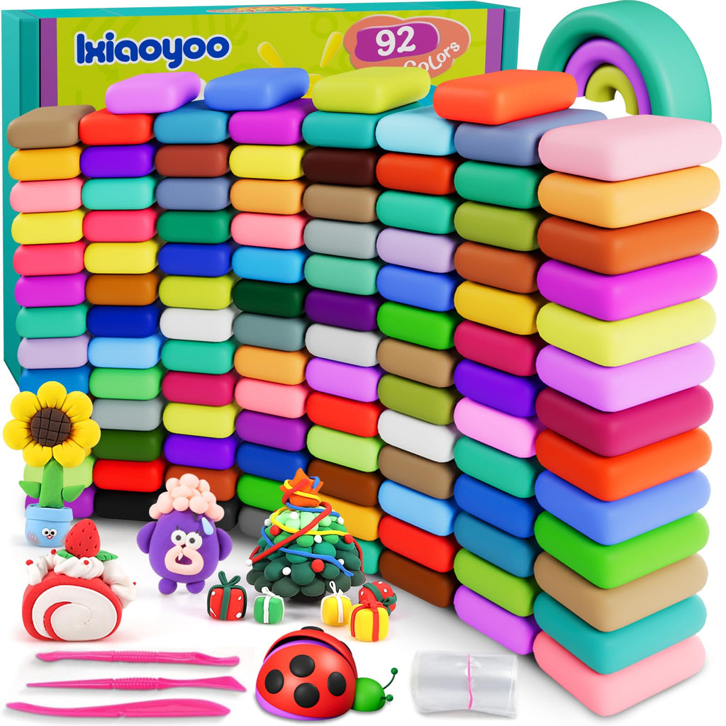 Ixiaoyoo 92-Pack Air-Dry Clay Kit