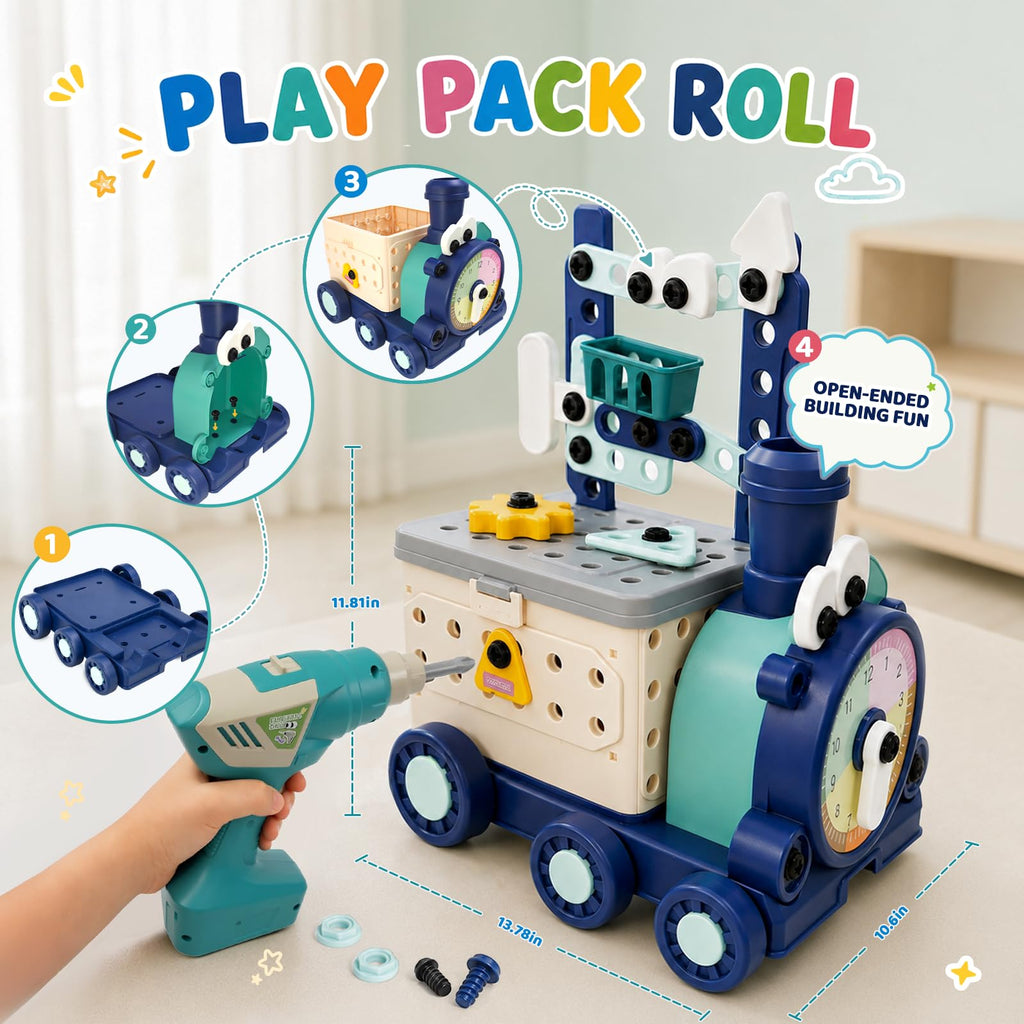 DIY Train Building Toy Set