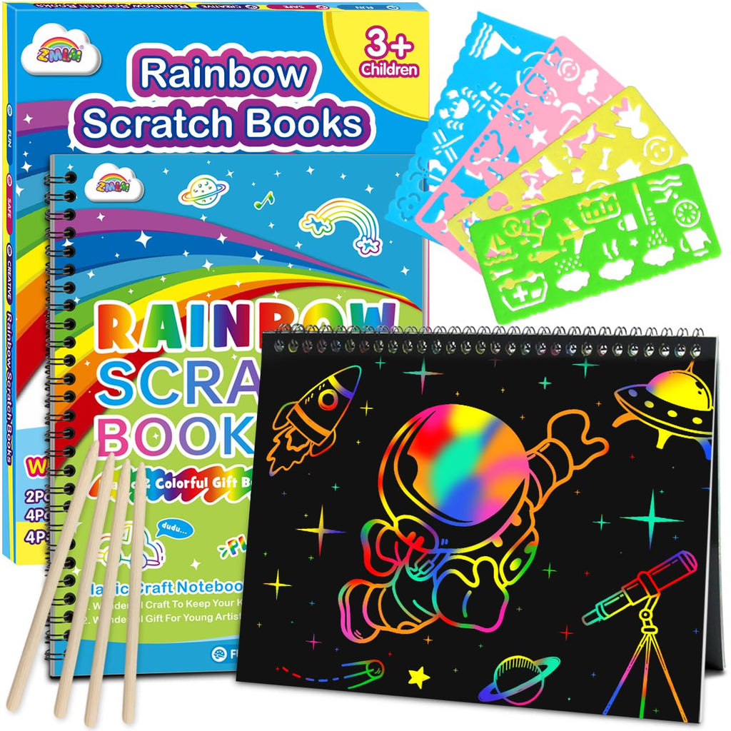 2-Pack Rainbow Scratch Art Notebooks