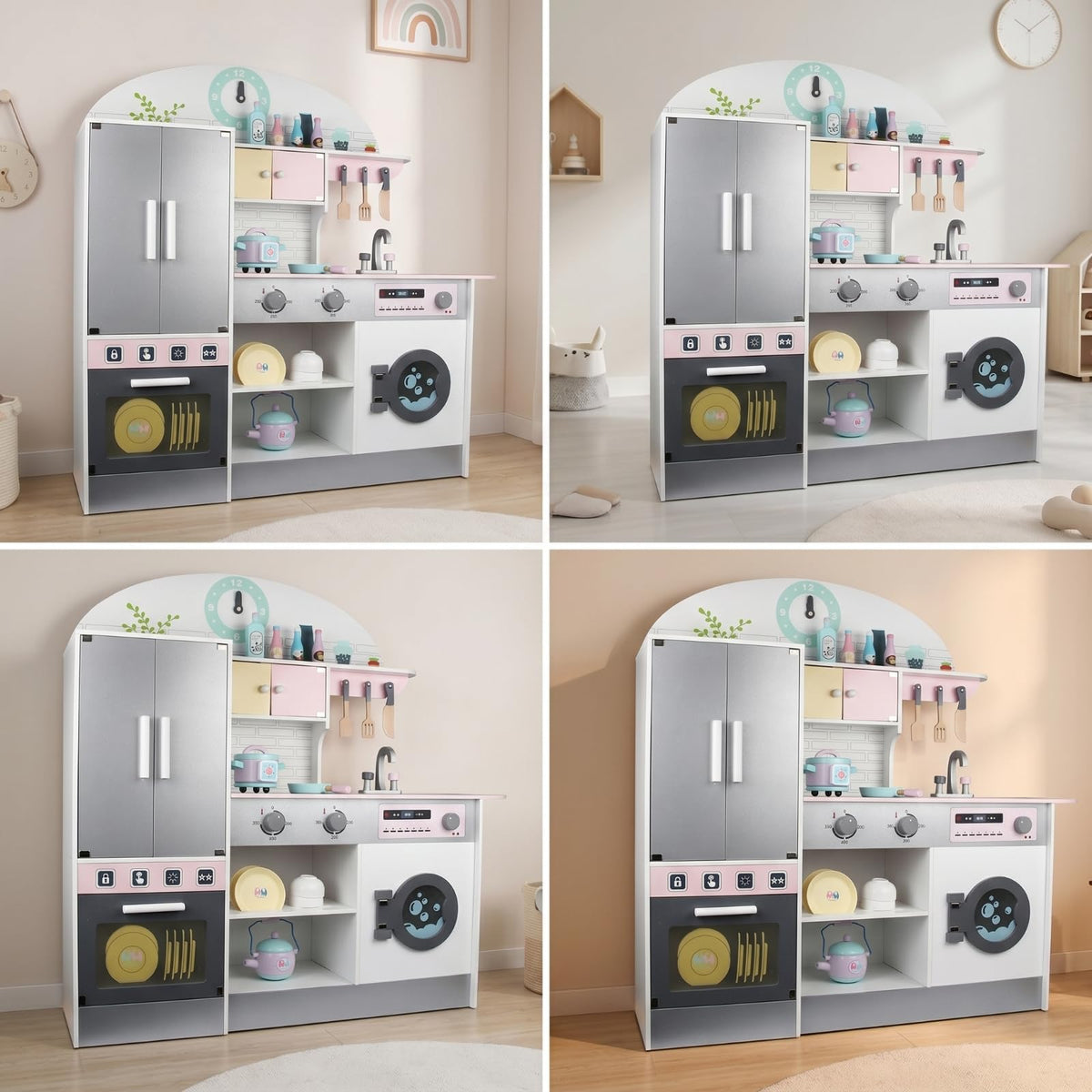 DuskHaven Wooden Pretend Play Kitchen