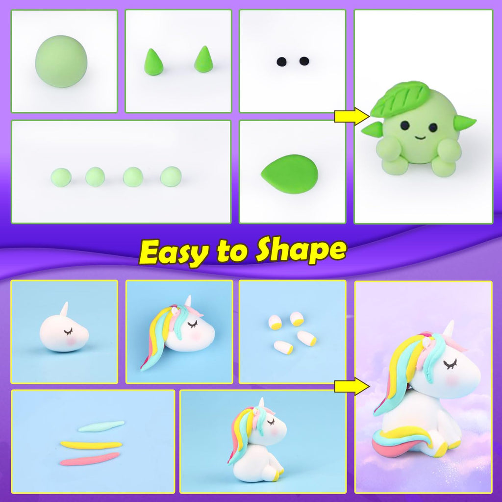 56-Color Air-Dry Modeling Clay Kit