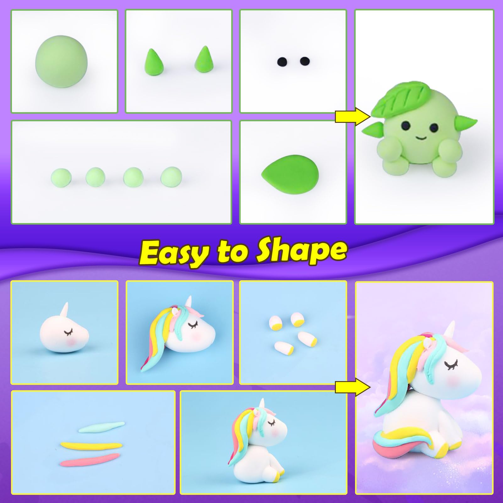 56-Color Air-Dry Modeling Clay Kit