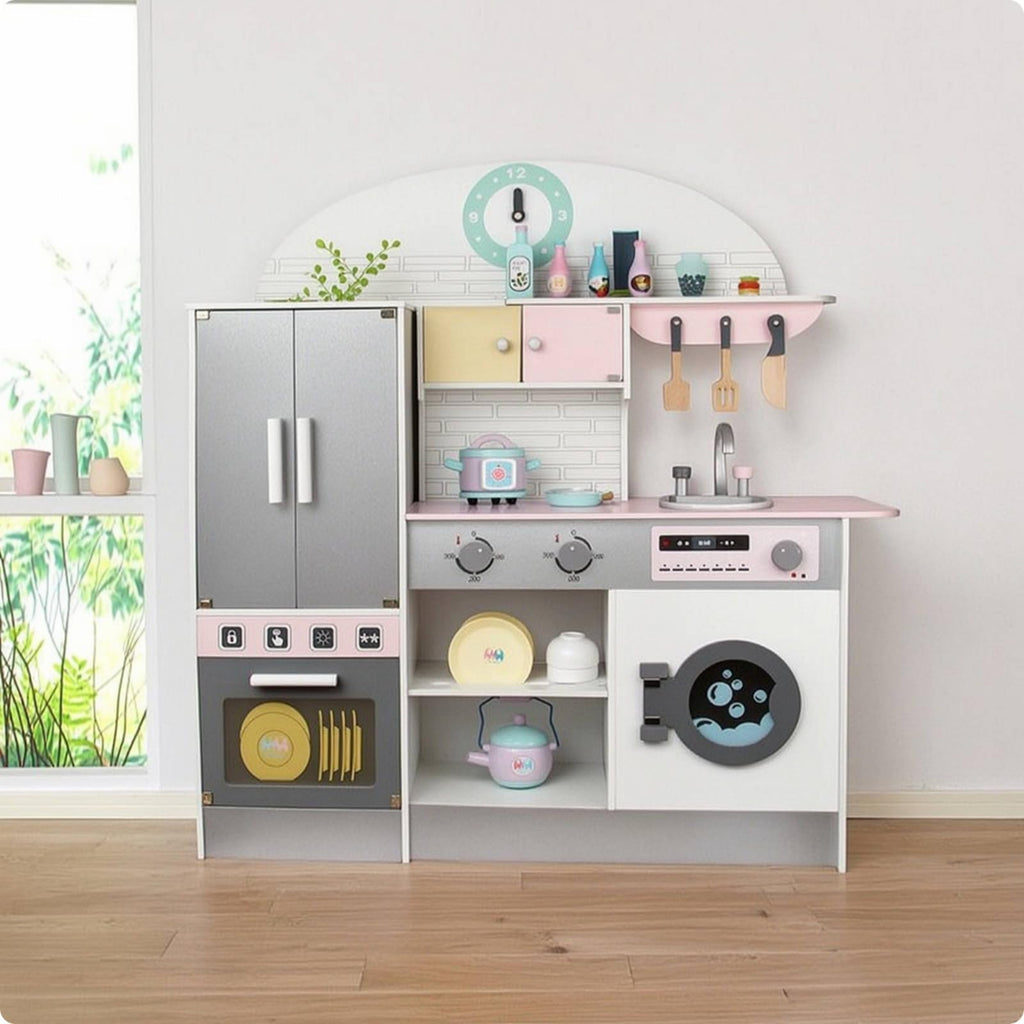 DuskHaven Wooden Pretend Play Kitchen