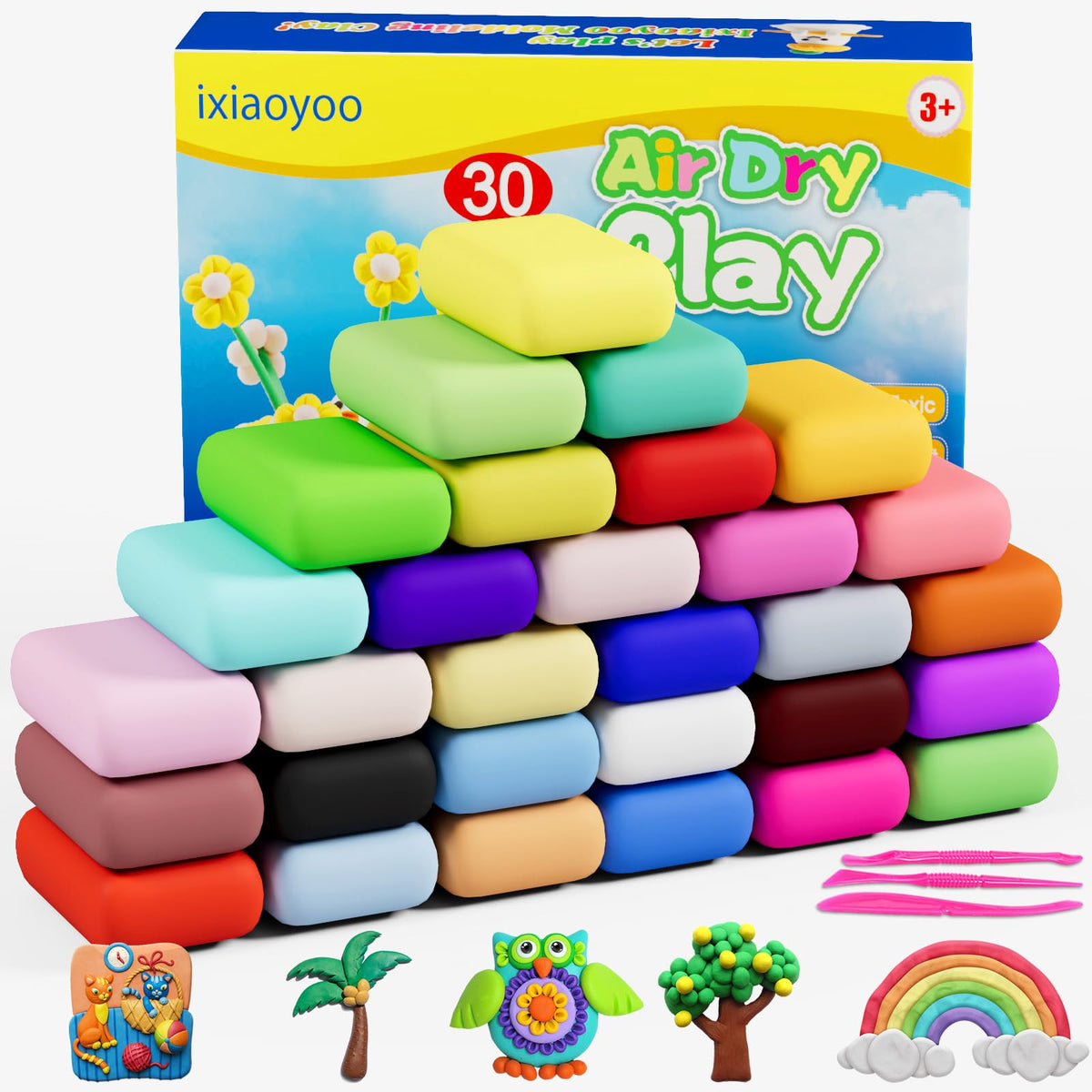 Ixiaoyoo 92-Pack Air-Dry Clay Kit