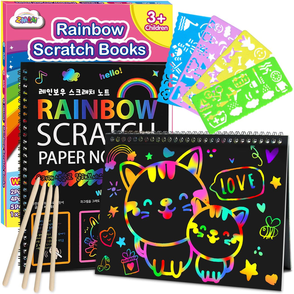 2-Pack Rainbow Scratch Art Notebooks