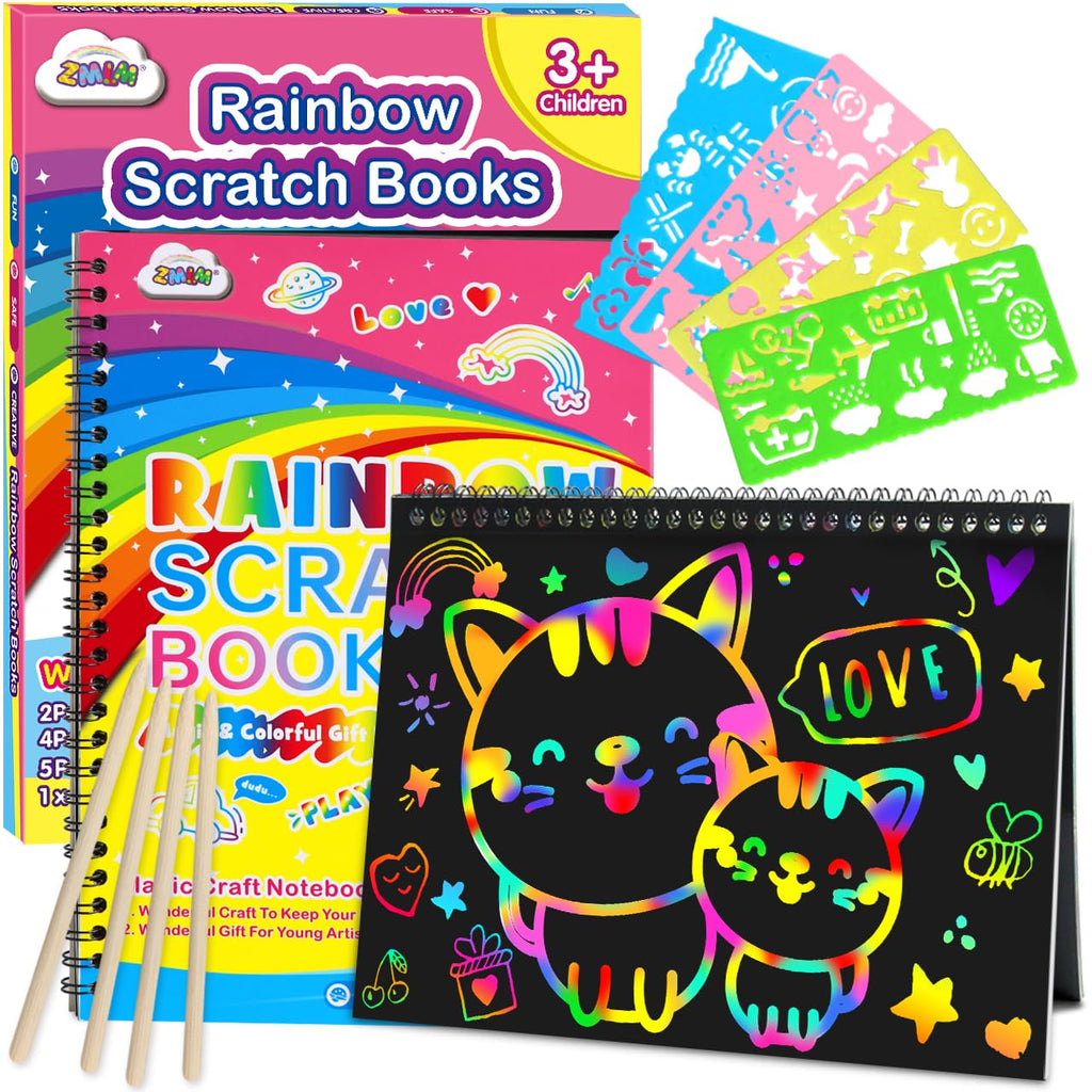2-Pack Rainbow Scratch Art Notebooks