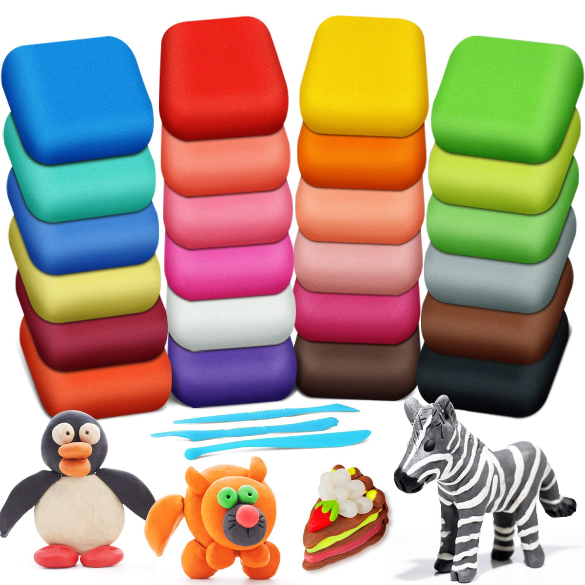 96-Color Air-Dry Modeling Clay Set