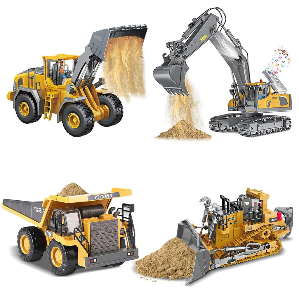 ADTHLIER 4-in-1 Construction Vehicle Set