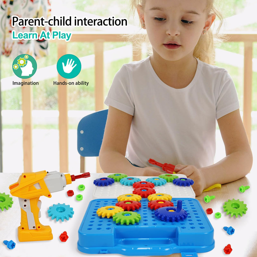 280-Piece Motorized Gear Building Set