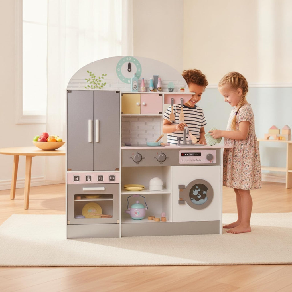DuskHaven Wooden Pretend Play Kitchen