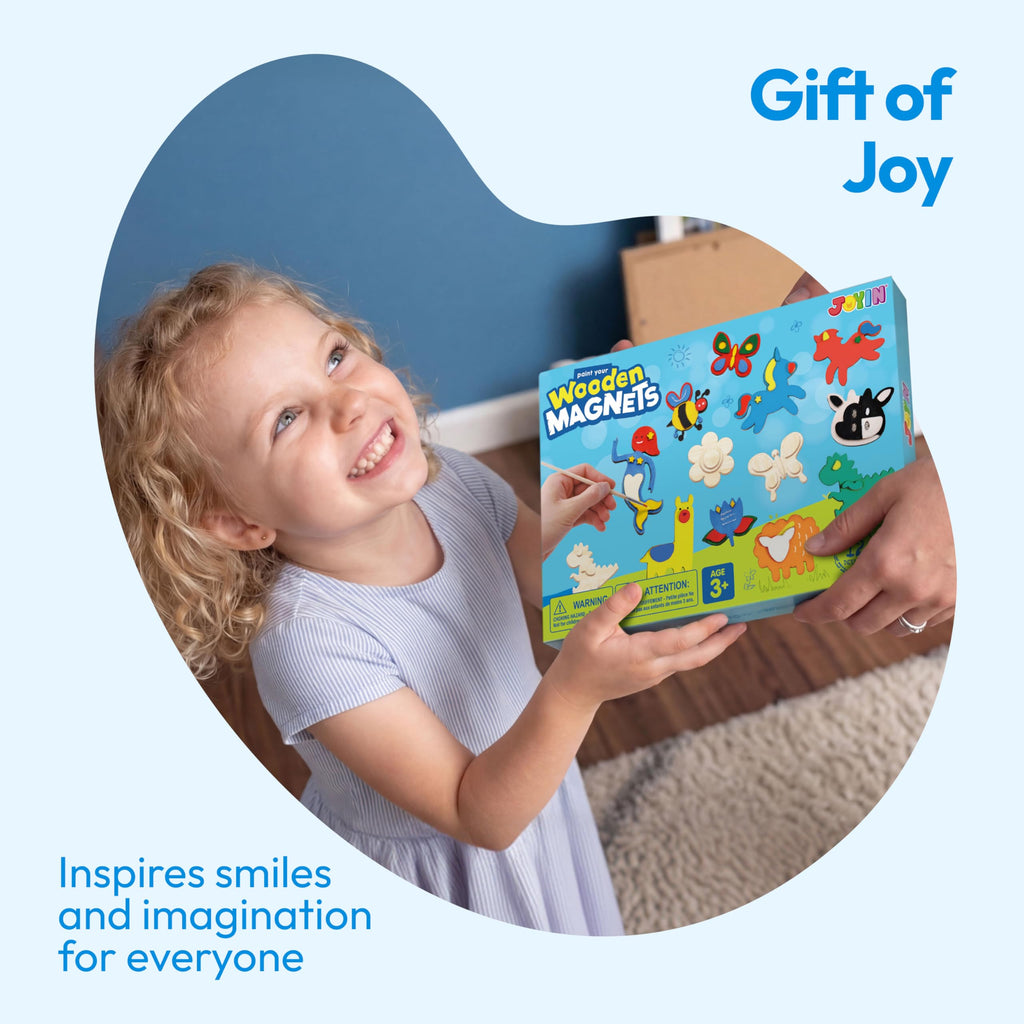 JOYIN 12-Piece Wooden Magnet Painting Kit