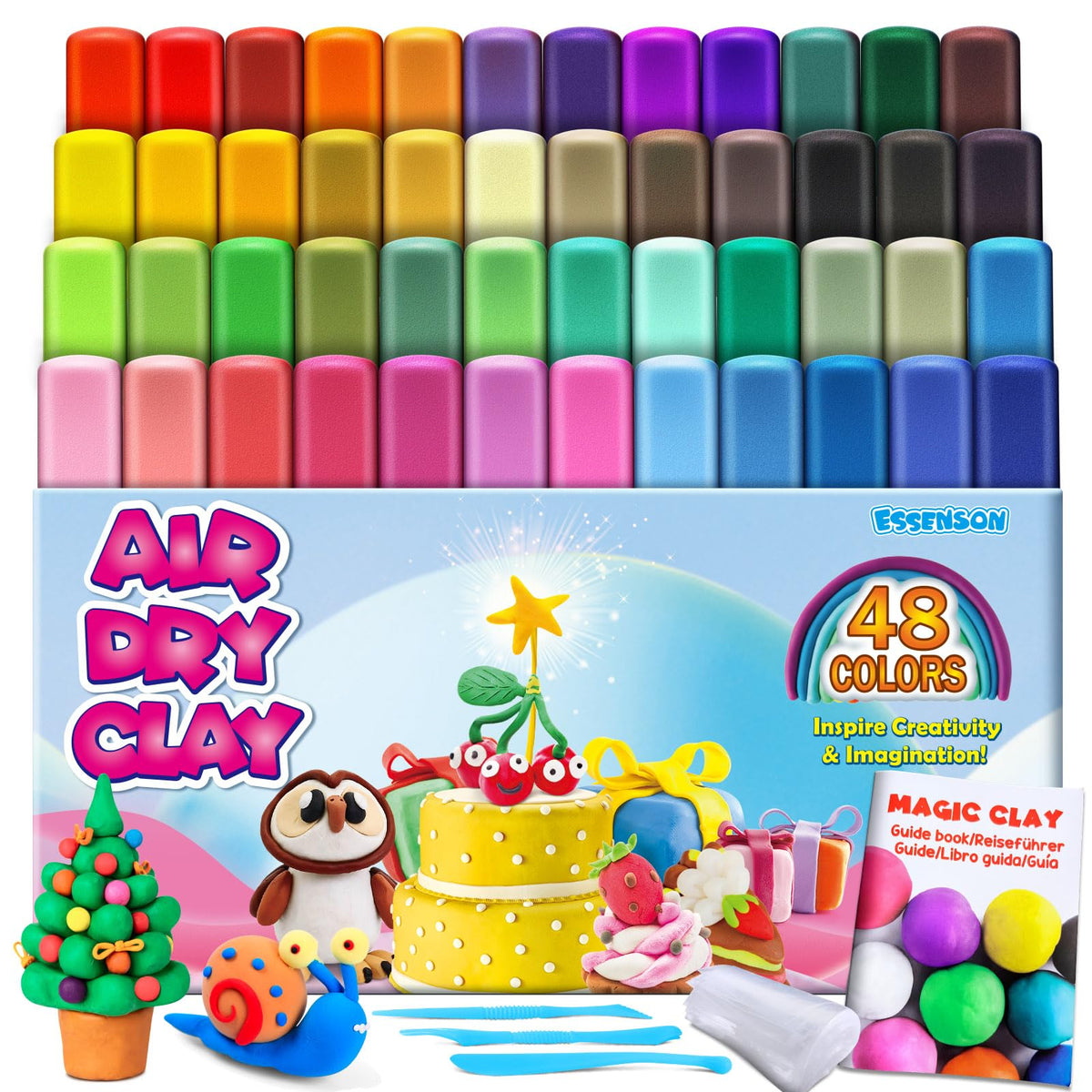 96-Color Air-Dry Modeling Clay Set