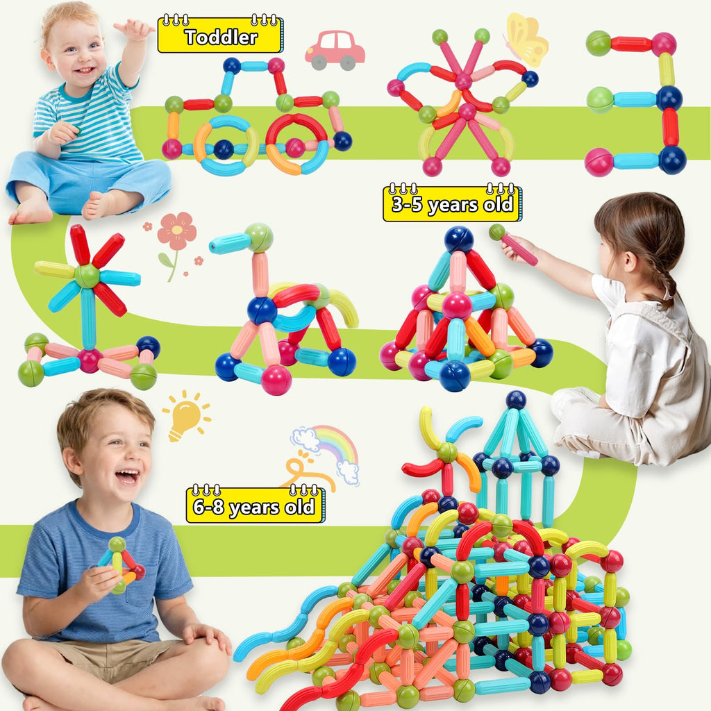 132-Piece Magnetic Building Block Set