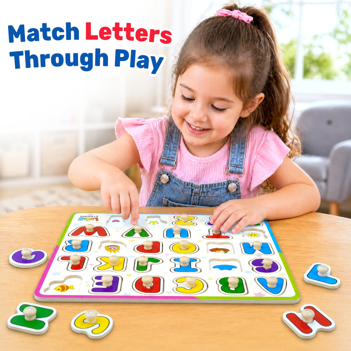 5-in-1 Wooden Alphabet and Math Learning Bundle