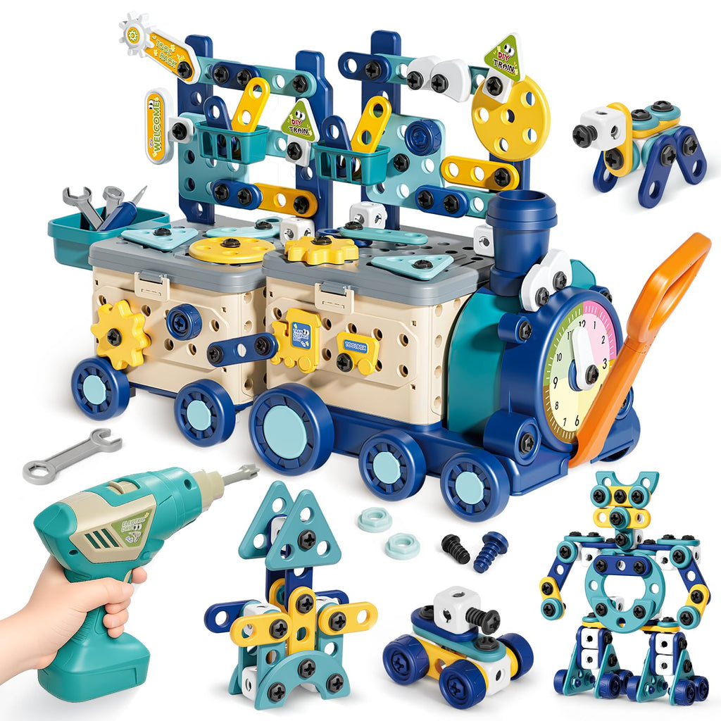DIY Train Building Toy Set