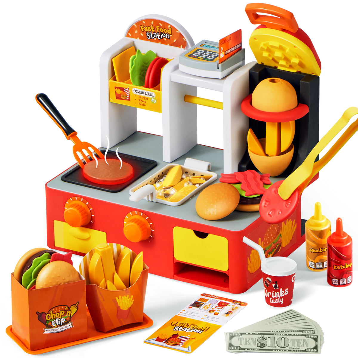 JOVA 40-Piece Interactive Fast Food Playset