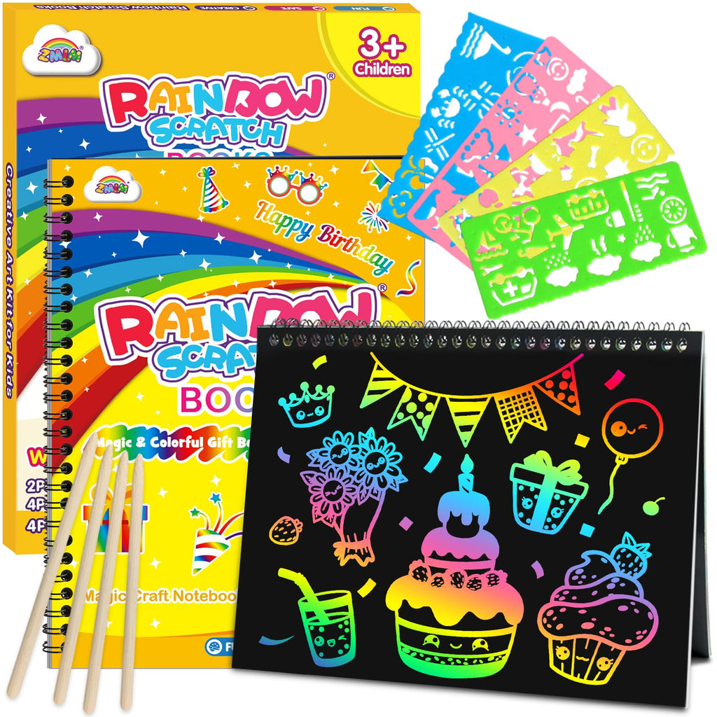 2-Pack Rainbow Scratch Art Notebooks
