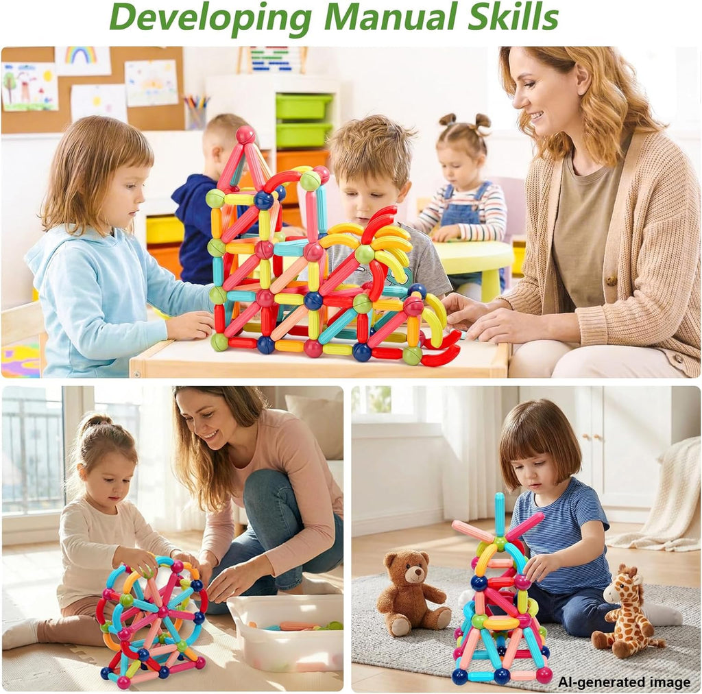 132-Piece Magnetic Building Block Set