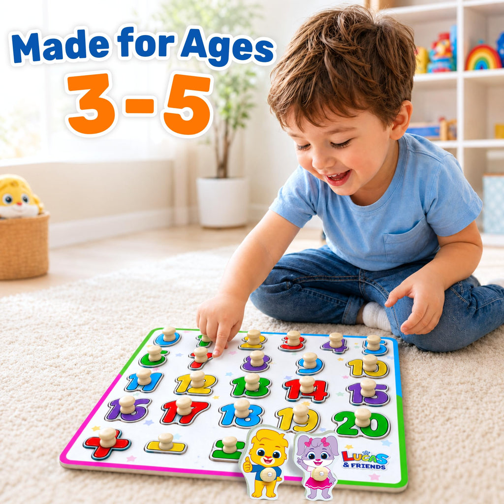 5-in-1 Wooden Alphabet and Math Learning Bundle