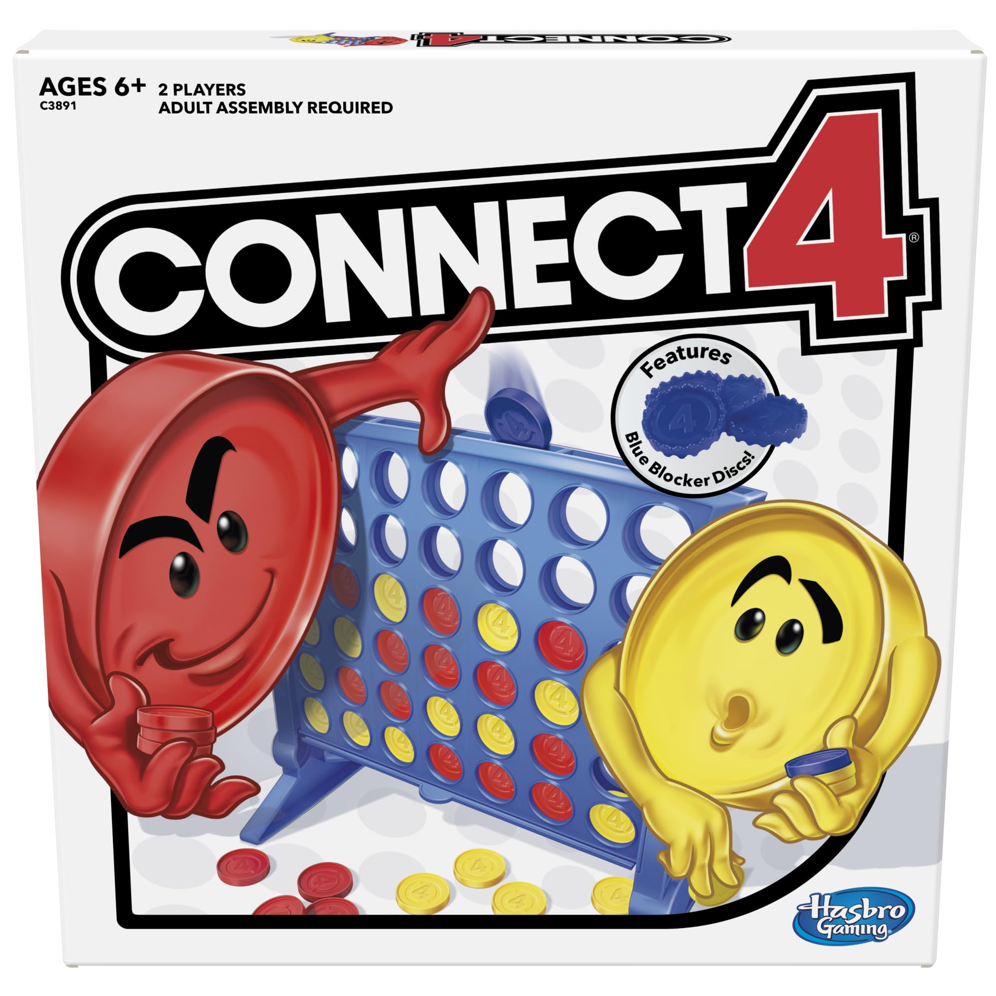 Connect 4 Strategy Board Game with Blocker Disc