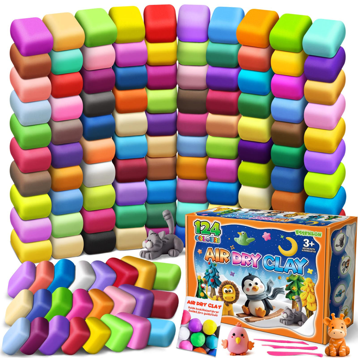 96-Color Air-Dry Modeling Clay Set