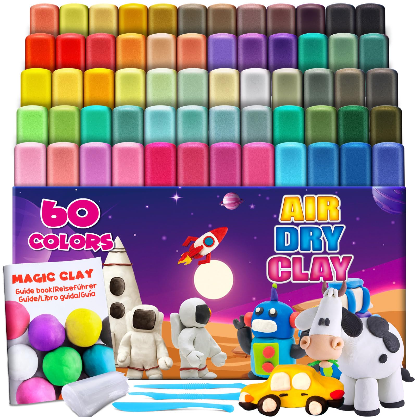 96-Color Air-Dry Modeling Clay Set