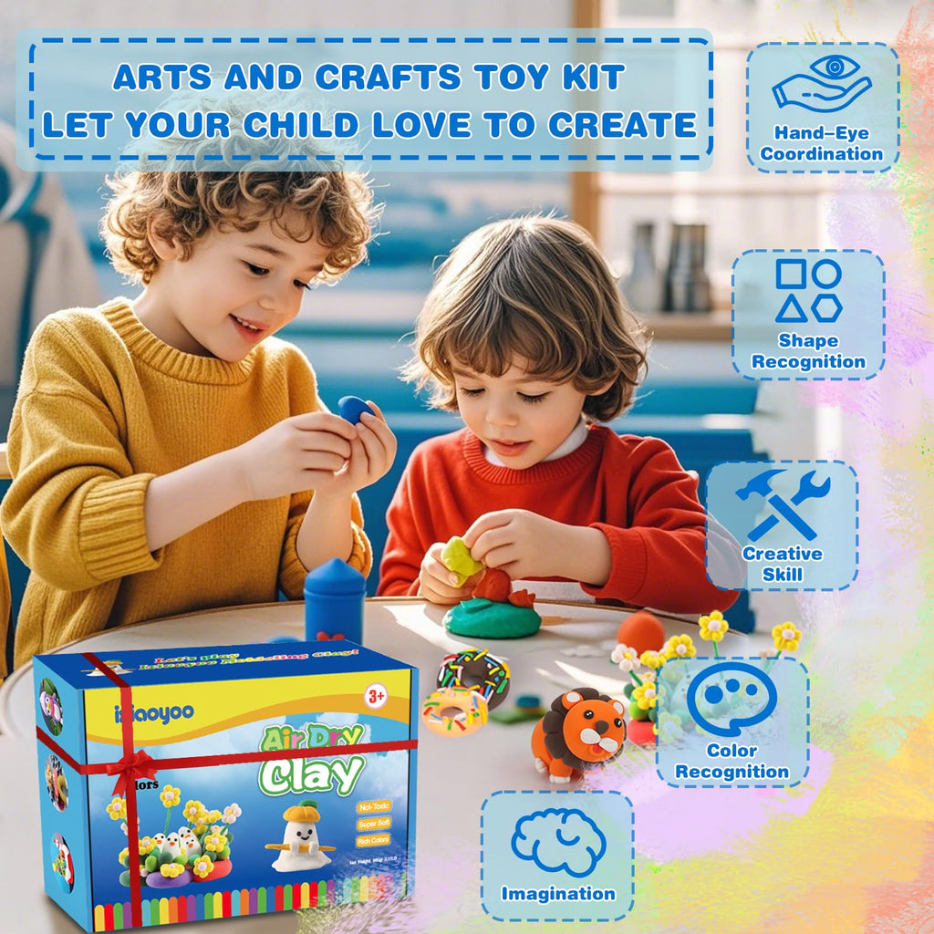 Ixiaoyoo 92-Pack Air-Dry Clay Kit