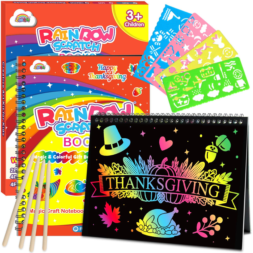 2-Pack Rainbow Scratch Art Notebooks